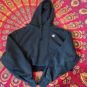 Champion cropped hoodie- sz M